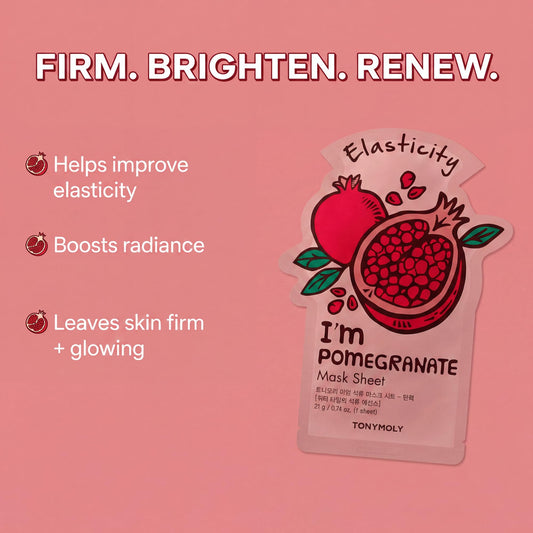 TONYMOLY close-up of sheet mask soaked in serum illustrating rich hydration benefit