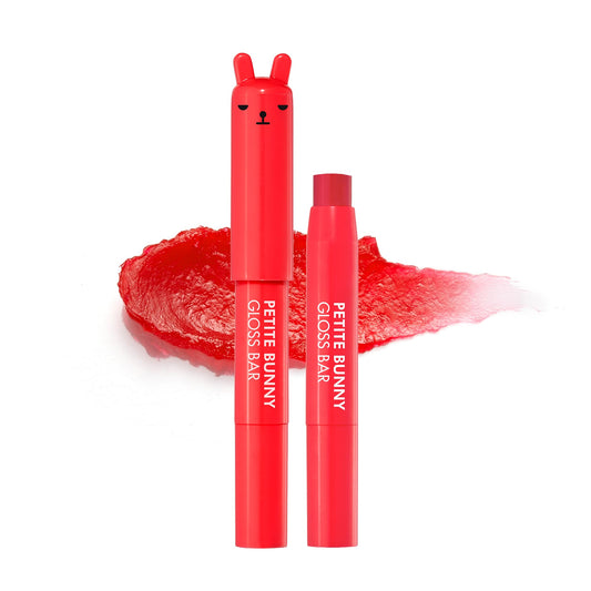 TONYMOLY petit bunny front view showing glossy tinted crayon for everyday shine