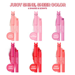 TONYMOLY collection of bunny glosses displayed as a gift-ready set