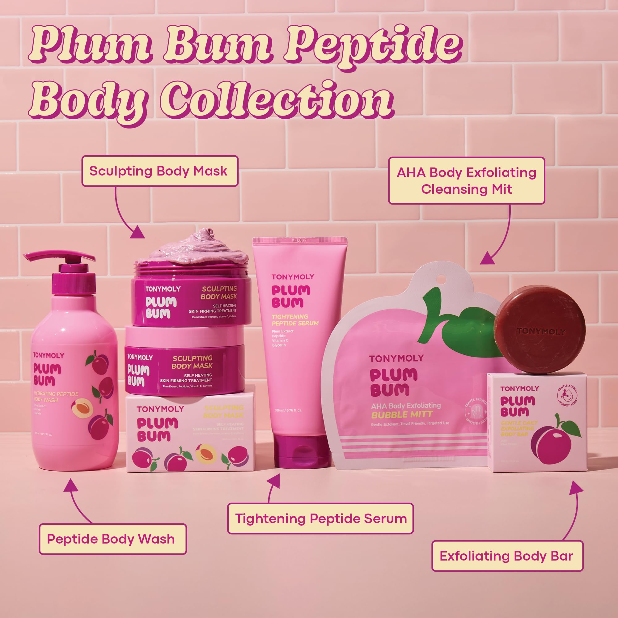 TONYMOLY ingredients label showing plum and cica extracts