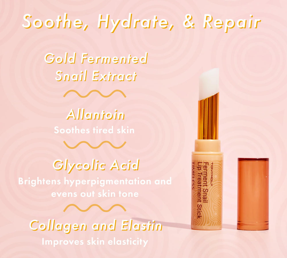 TONYMOLY balm stick texture close-up demonstrating smooth, non-sticky finish