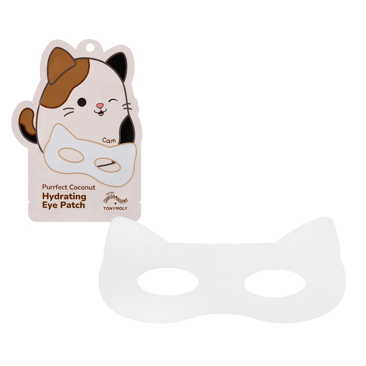 TONYMOLY hydrogel patch close-up texture showing serum-rich finish and hydration