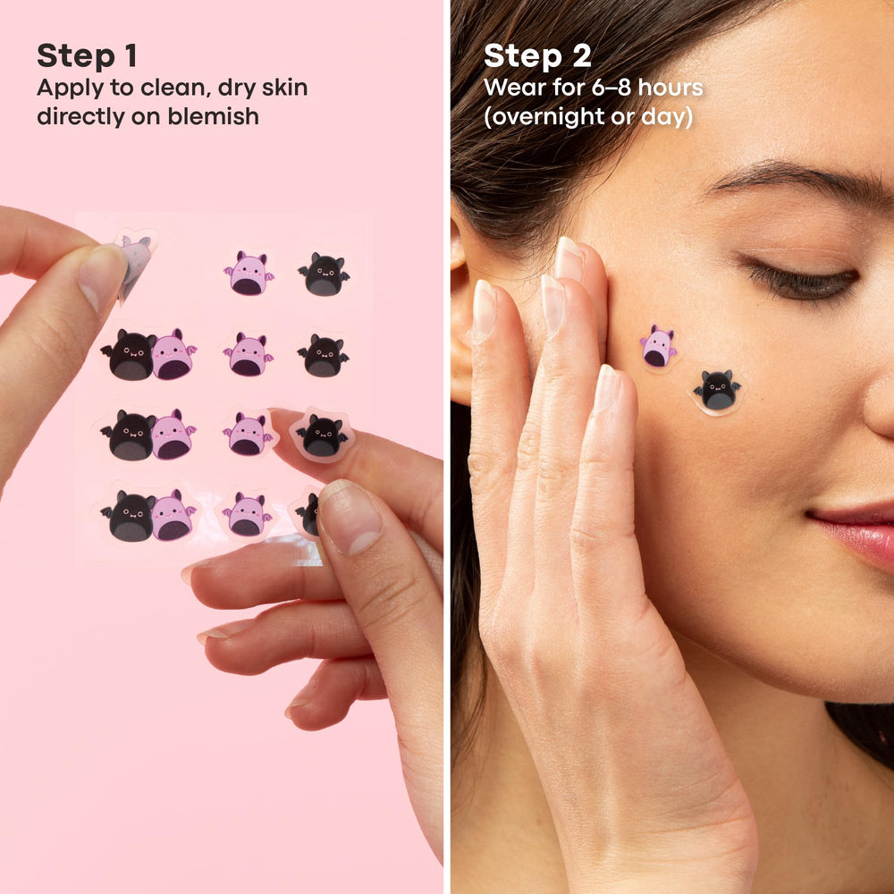 TONYMOLY patch applied to blemish in use for discreet protection