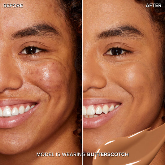 Too Faced applicator wand close-up showing doe-foot and precise application benefit