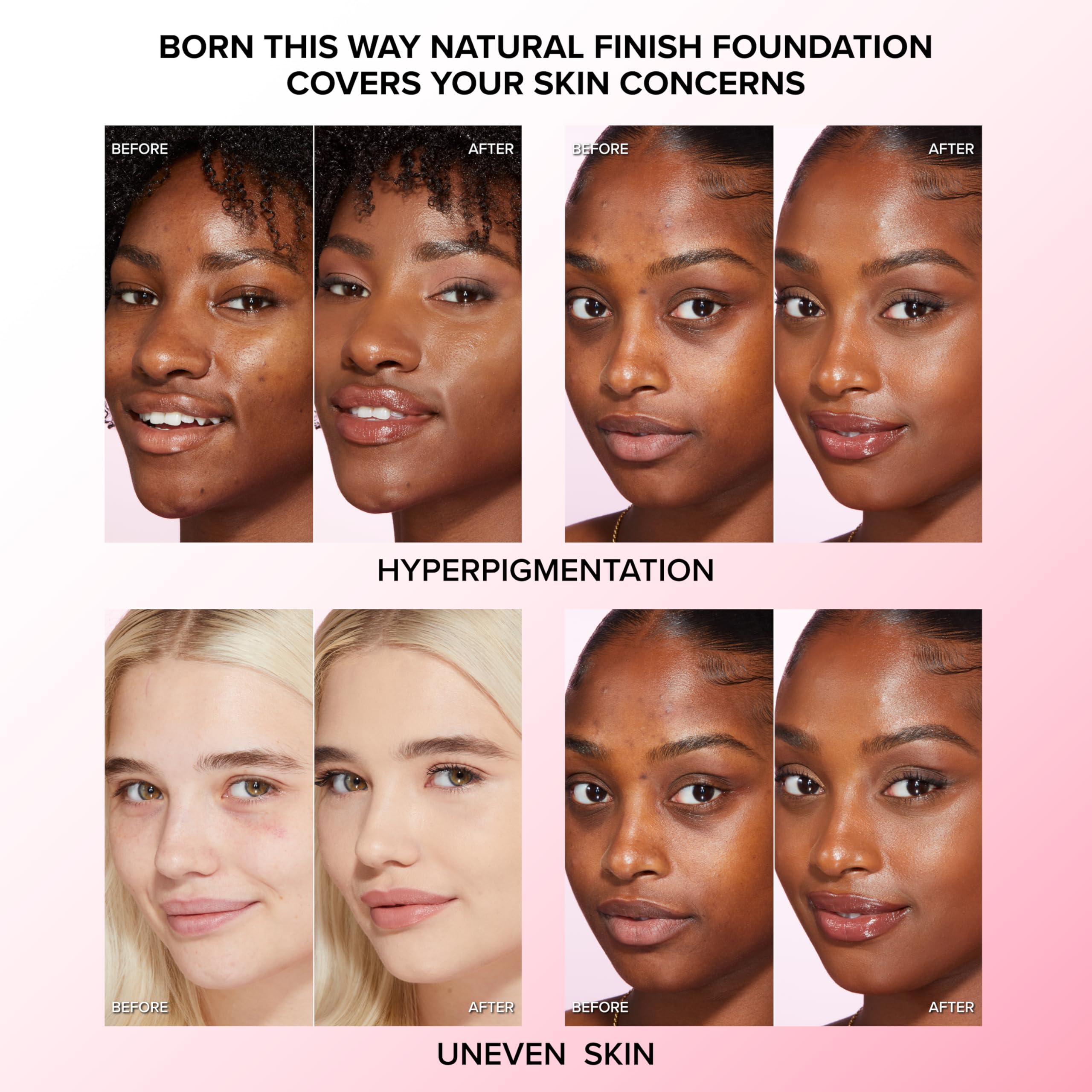Too Faced foundation texture swatch illustrating hydrating, blendable formula benefit