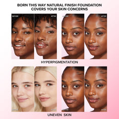 Too Faced foundation texture swatch illustrating hydrating, blendable formula benefit