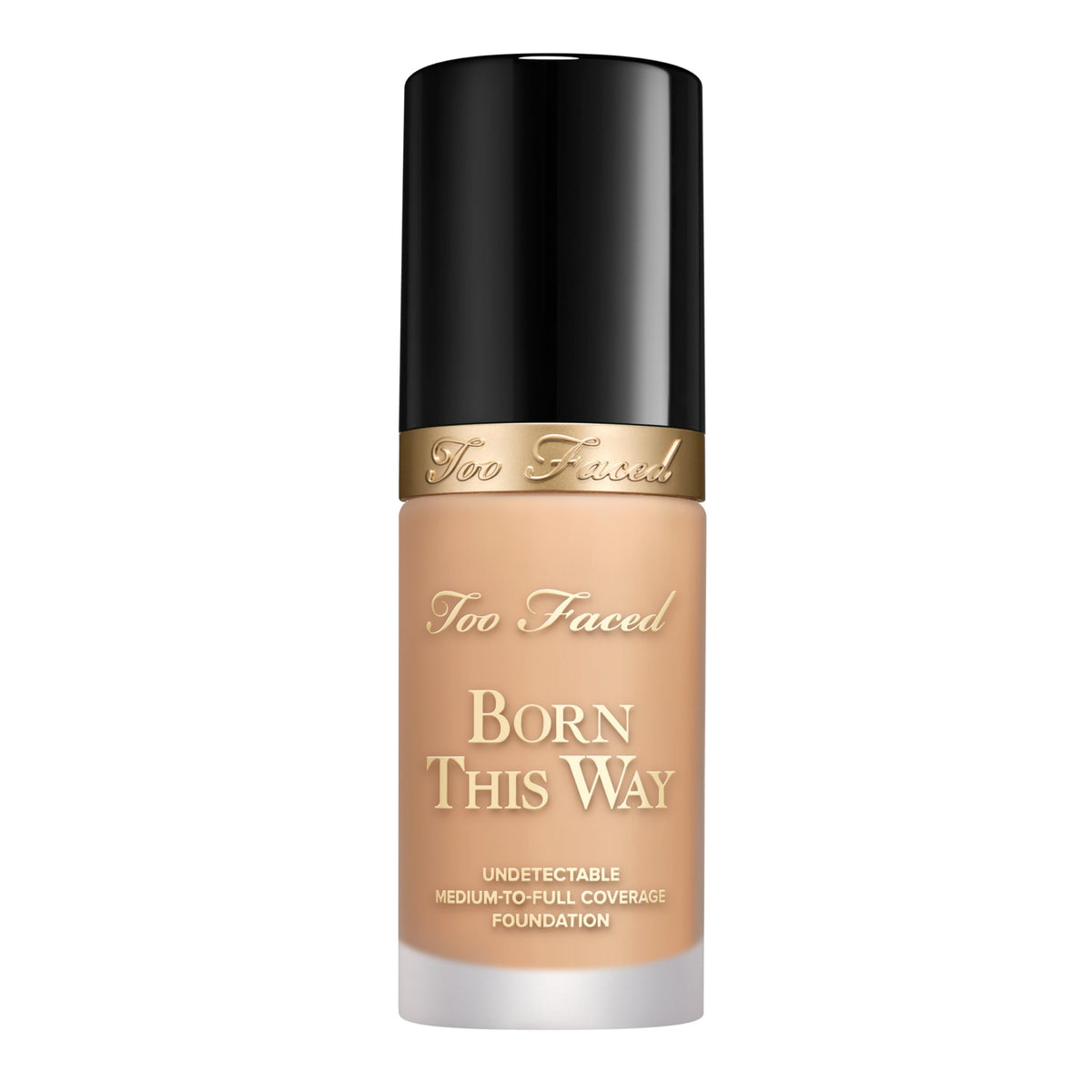 Too Faced front packaging showing elegant bottle and brand benefit lightweight coverage