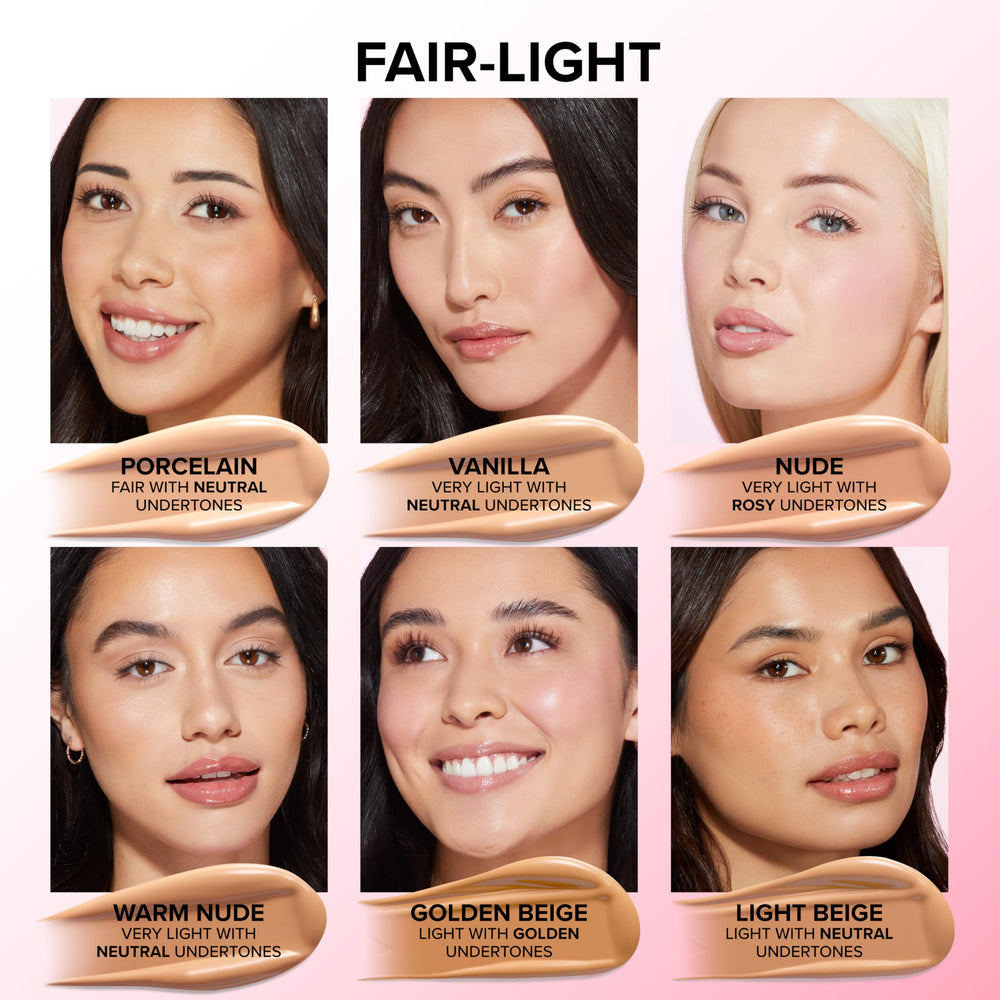 Too Faced texture close-up showing lightweight, hydrating formula benefit