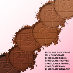 Too Faced cocoa powder closeup highlighting real ingredient and pleasant chocolate scent