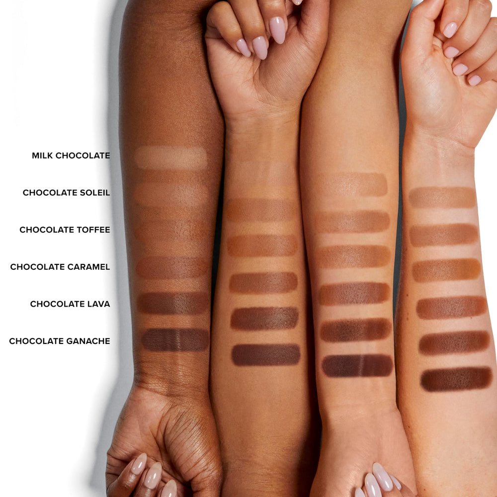 Too Faced bronzer in a cosmetic bag lifestyle shot showing everyday portability benefit