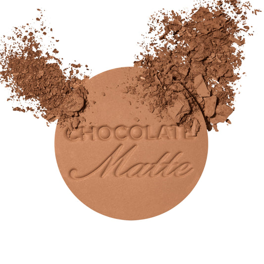 Too Faced Chocolate Soleil powder texture close-up highlighting fine-milled finish and blendability