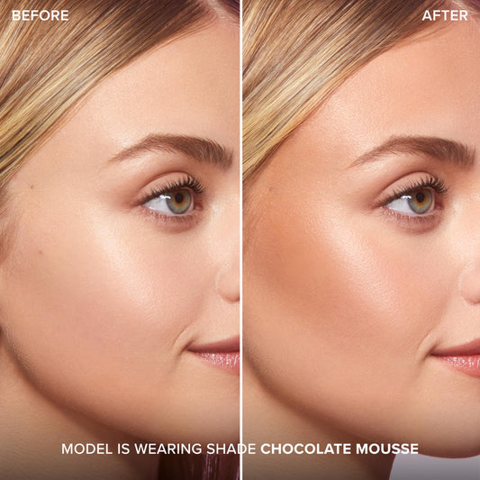 Too Faced stick with cap removed showing angled tip, easy targeted application