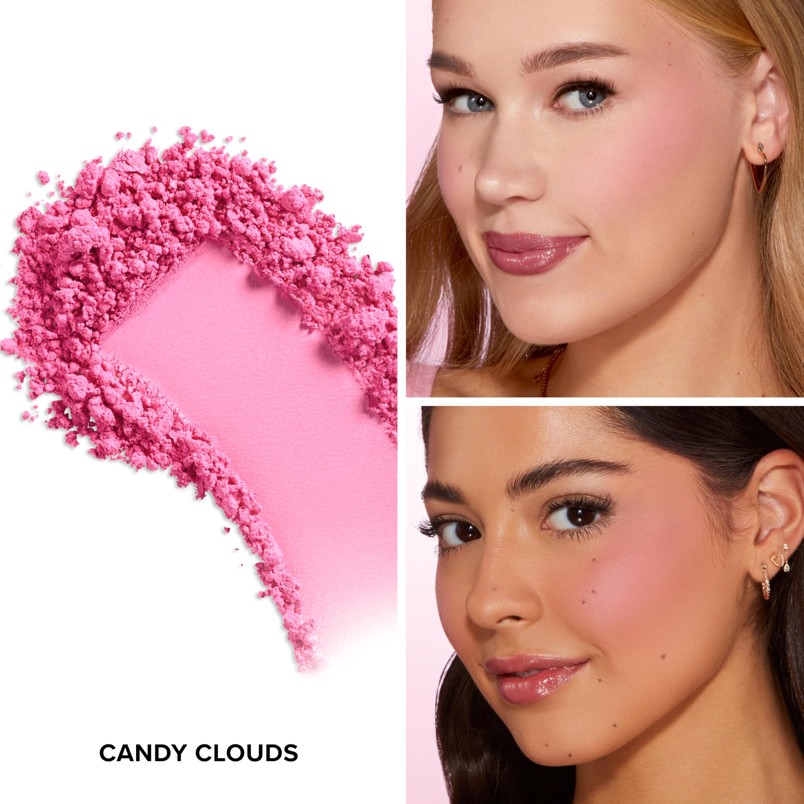 Too Faced close-up of velvety powder texture, smooth blend benefit