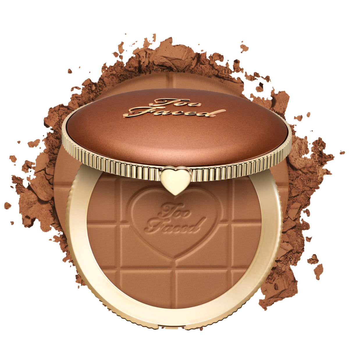 Too Faced compact front view showing product and logo for easy identification