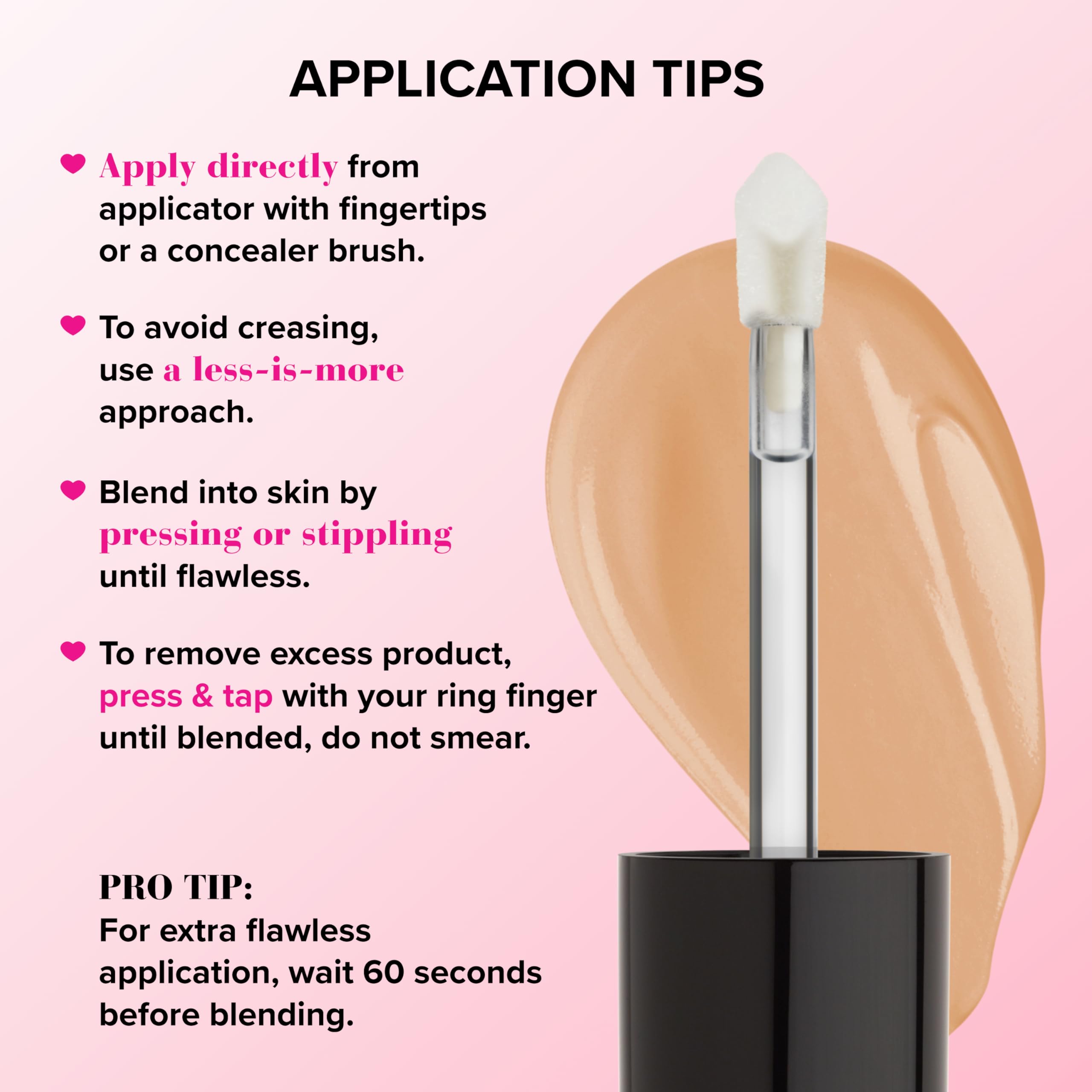Too Faced concealer beside common items to show compact size and portability