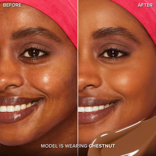 Too Faced doe‑foot applicator delivering precise coverage and control