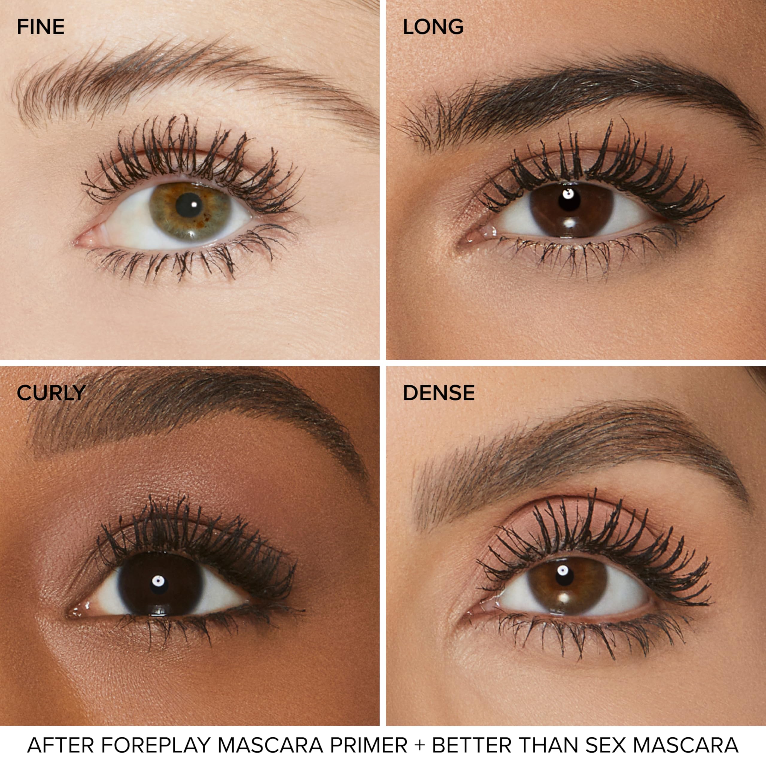 Too Faced Foreplay tube label detail highlighting waterproof and nourishing formula