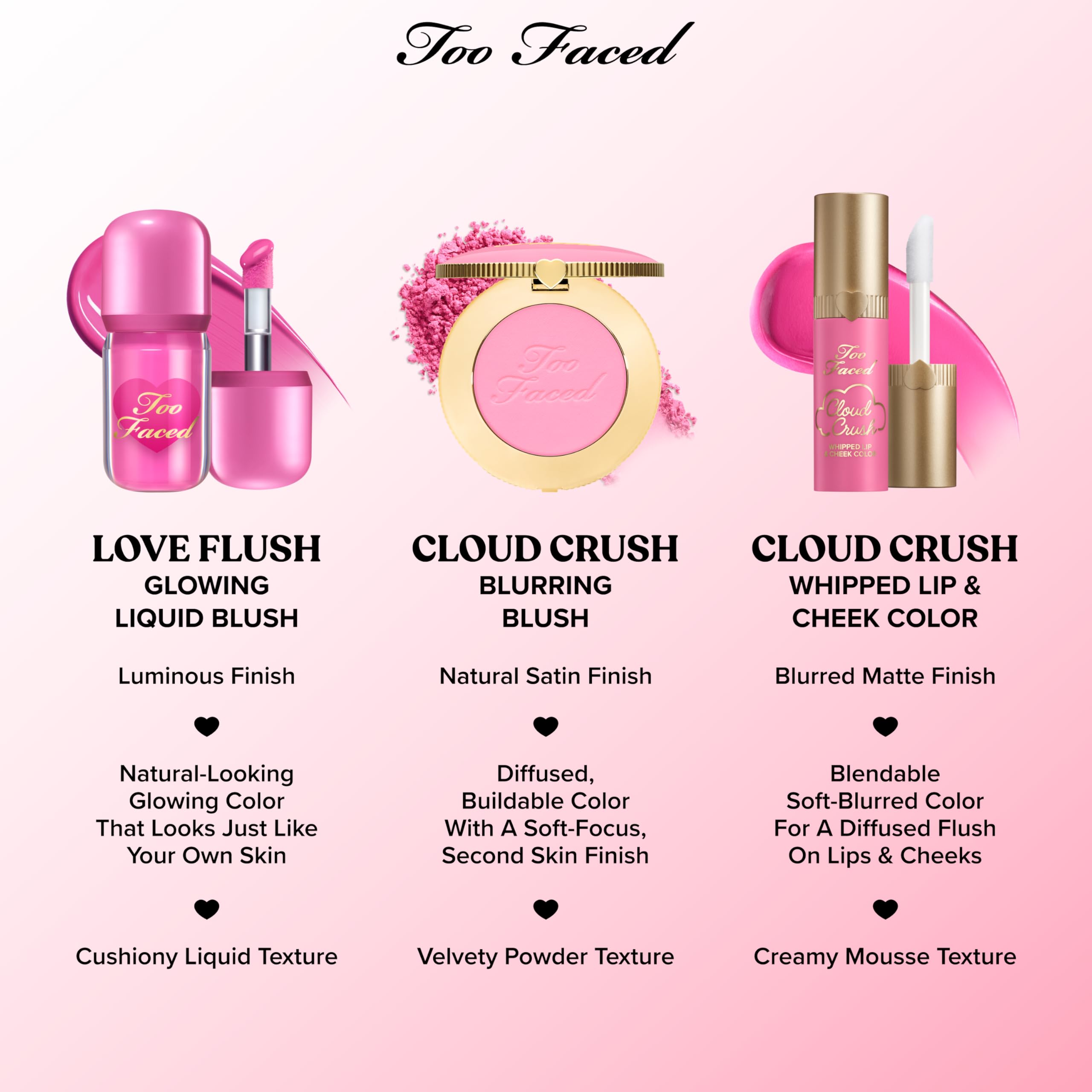 Too Faced model wearing Tequila Sunset showing natural glowing cheeks