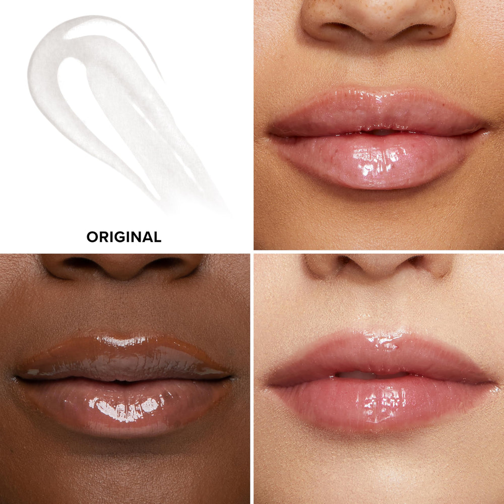 Too Faced applicator wand tipped with gloss, demonstrating smooth easy application