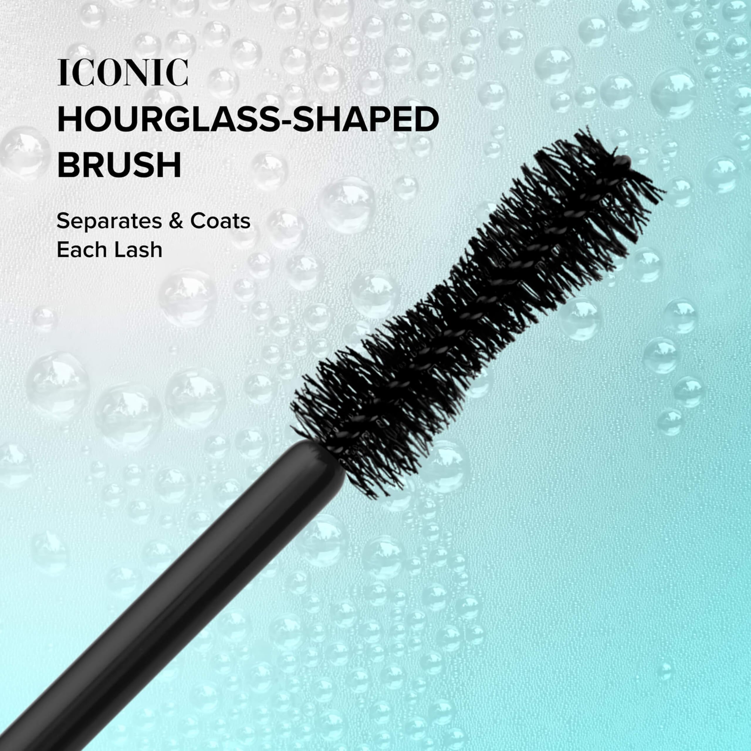 Too Faced mascara tucked in a travel kit showing portability benefit