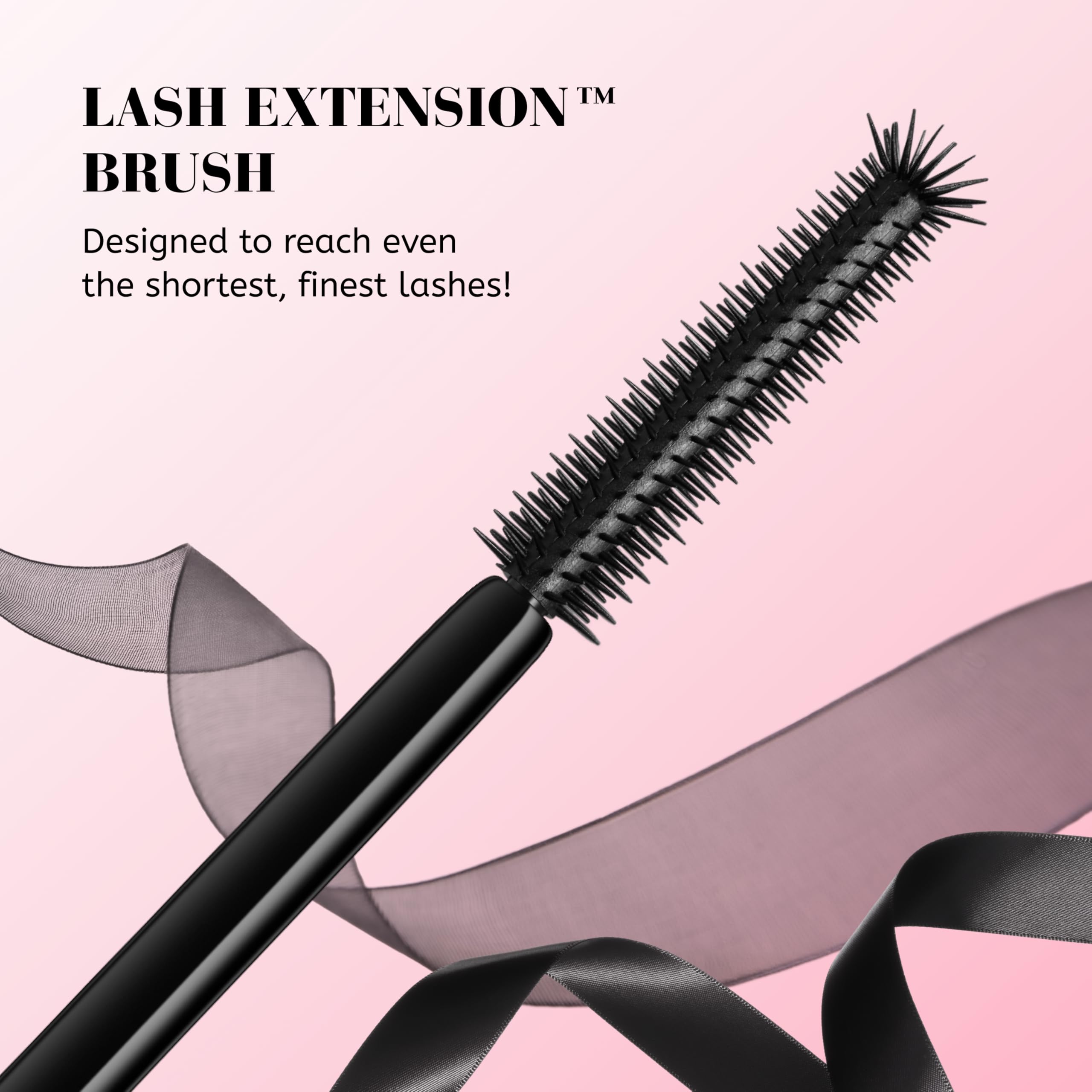 Too Faced mascara applied on model lashes showing dramatic length benefit