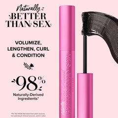 Too Faced wand with product on bristles highlighting bamboo fiber texture for fuller lashes