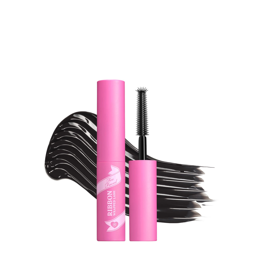 Too Faced front packaging shot showing travel-size mascara and sleek tube