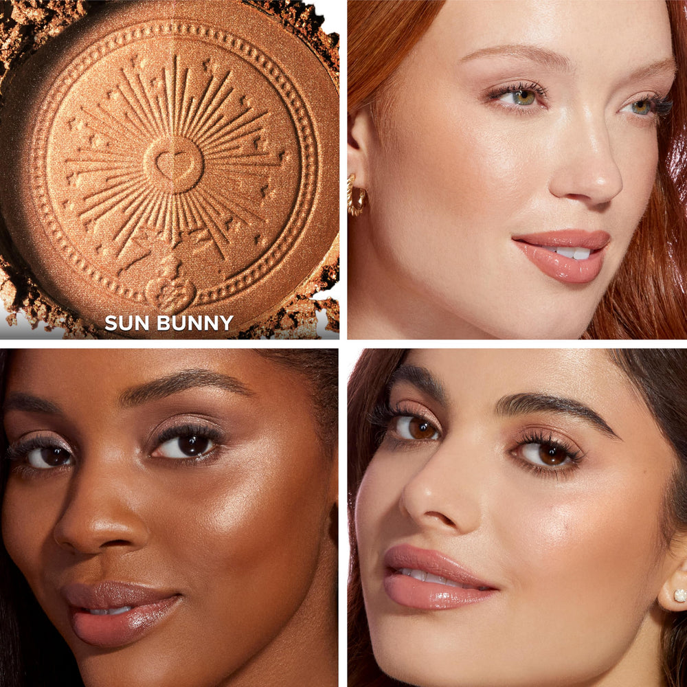 Too Faced close-up of dual shades highlighting blendable pigment and glow