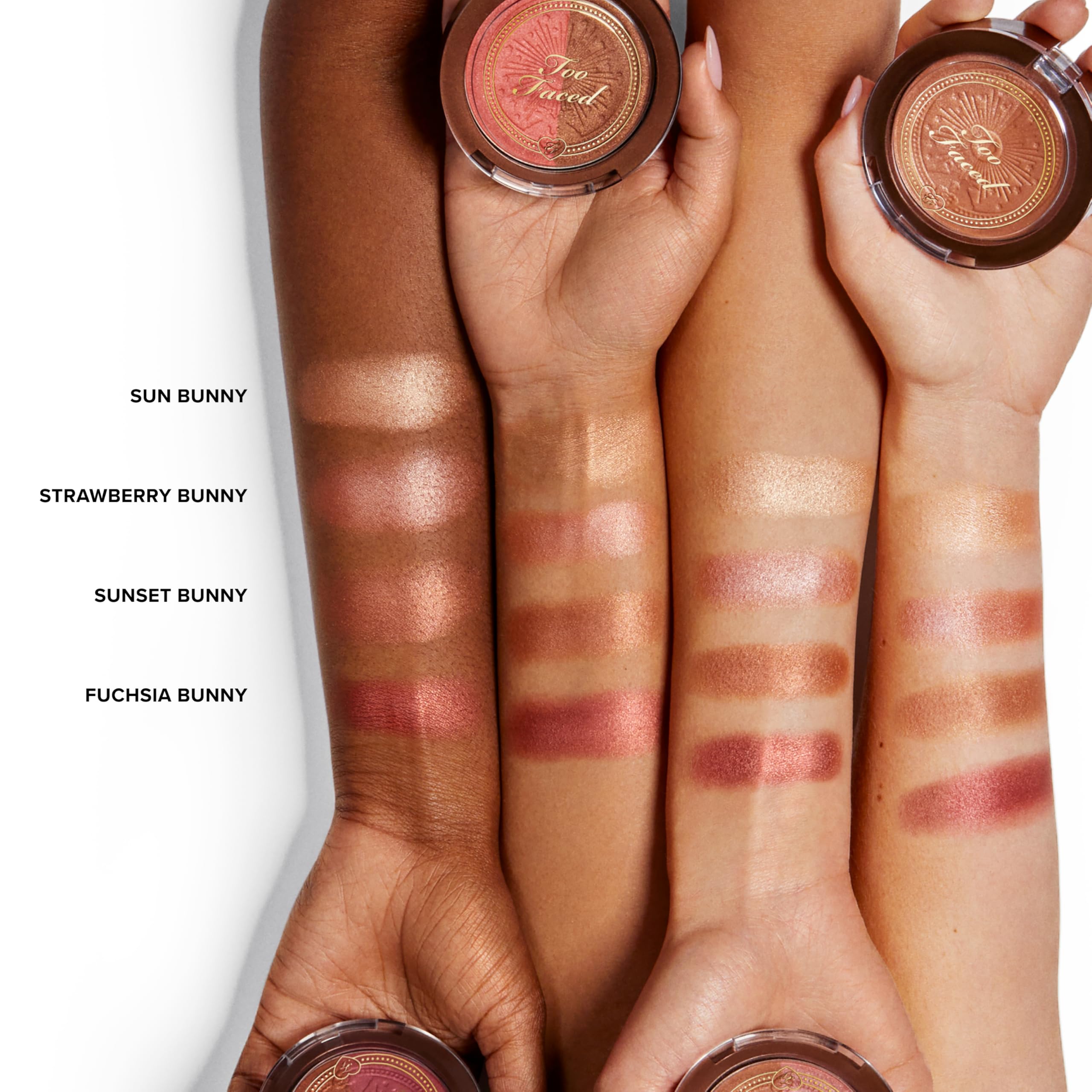 Too Faced product label close-up showing brand and shade information clearly