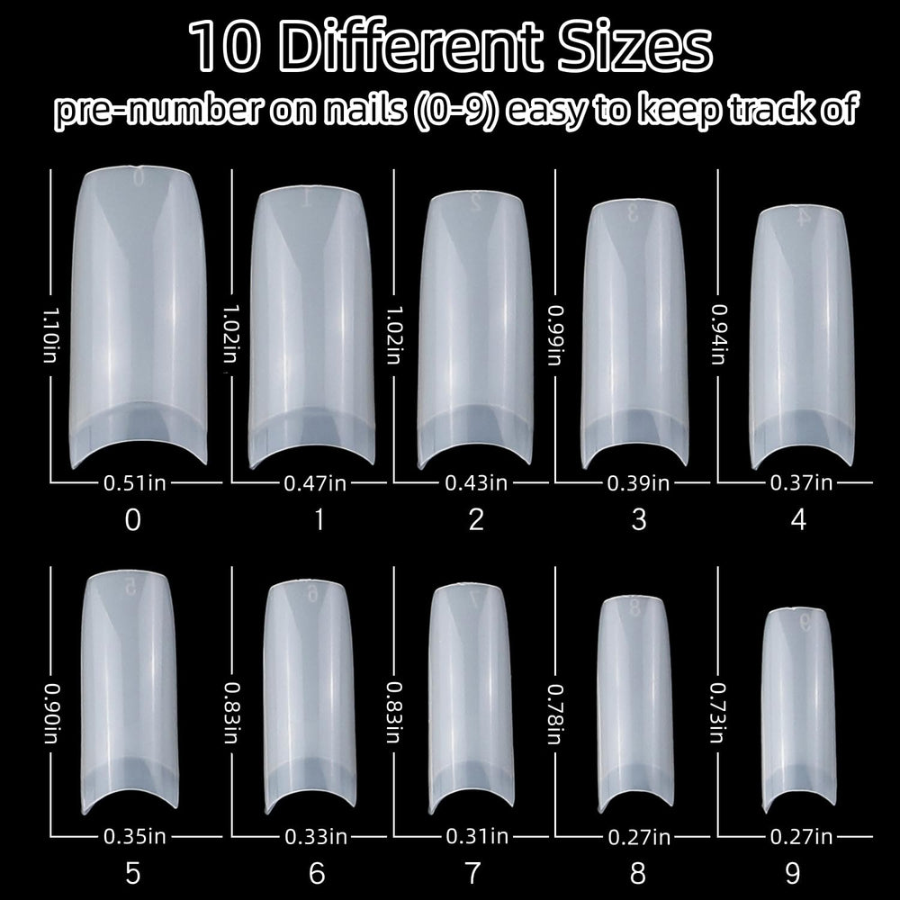 ToouYoun stacked nails size comparison highlighting easy matching advantage