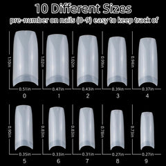 ToouYoun stacked nails size comparison highlighting easy matching advantage