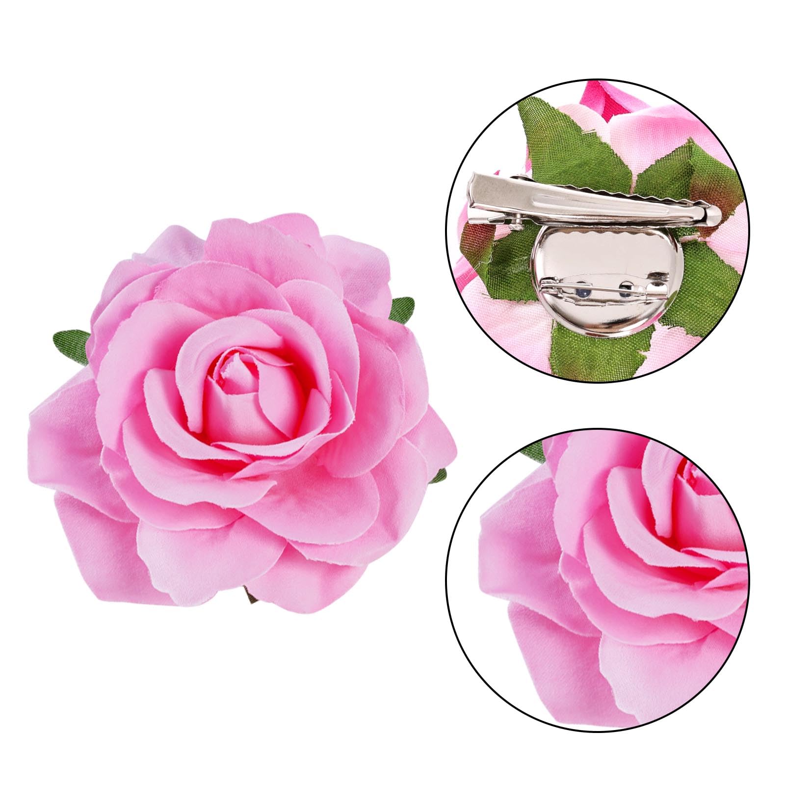 Topbuti metal clip and brooch back detail for secure multiuse fastening