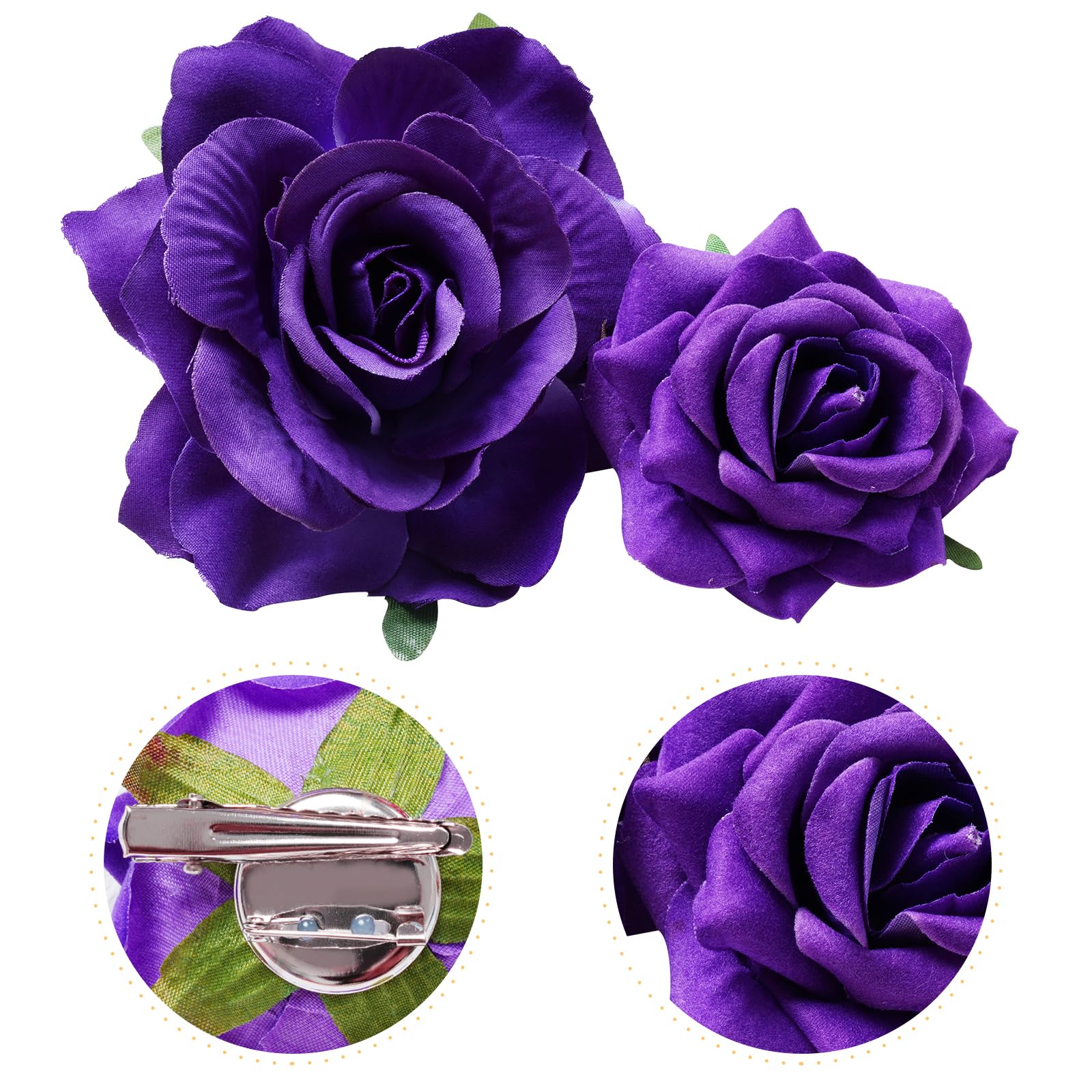 Topbuti back view showing metal clip and brooch pin for secure attachment benefit