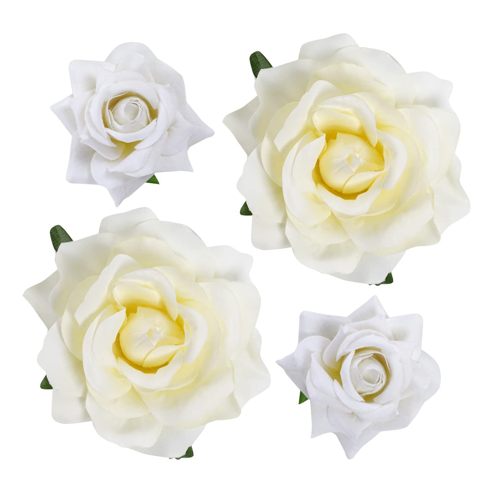 Topbuti white rose front view showing delicate petals and styling versatility