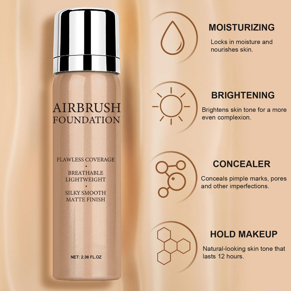 Topcent included foundation brush and latex sponge showing tools for flawless application