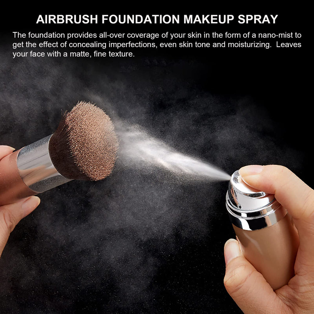 Topcent nozzle close-up displaying fine mist spray for even coverage