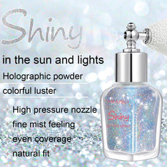 Topcent Glint-Rainbow applied to hair strands adding visible sparkle and movement