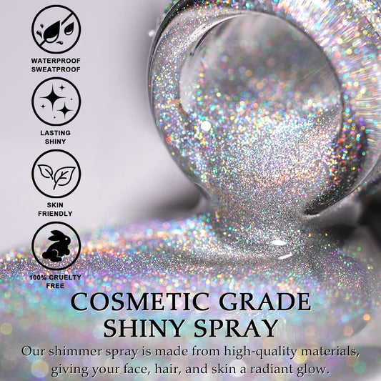 Topcent Glint-Rainbow fine spray mist closeup demonstrating even, lightweight coverage