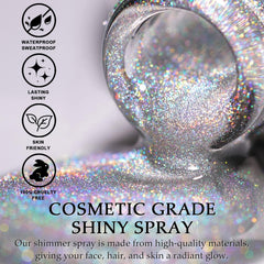 Topcent Glint-Rainbow fine spray mist closeup demonstrating even, lightweight coverage