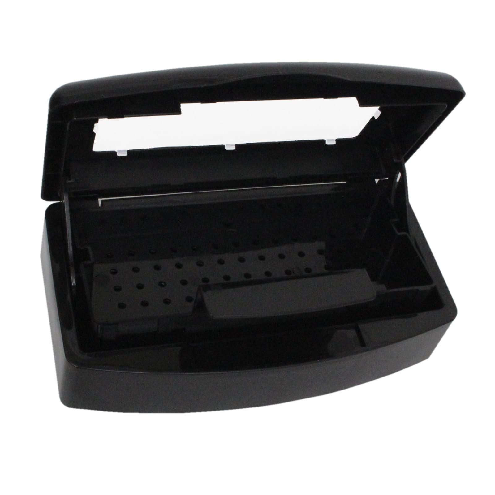 TOPCOMWW sterilizer box front view shows compact, clear lid and sealed storage benefits