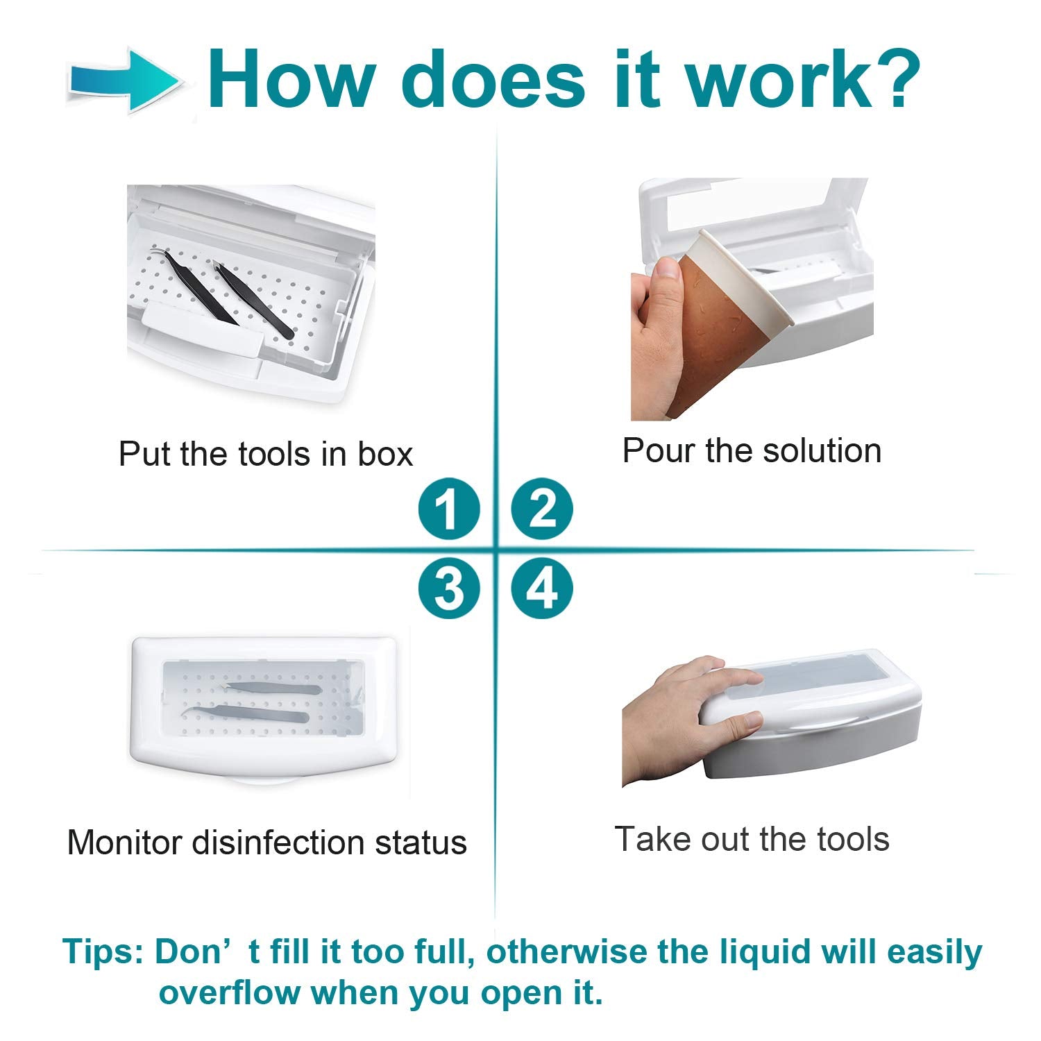TOPCOMWW sterilizer box beside common tools showing capacity and scale benefit