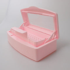 TOPCOMWW tray with tweezers and lash tools soaking to show organized disinfection benefit