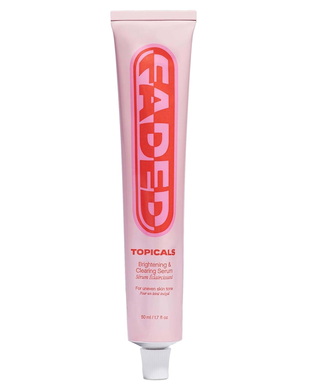 Topicals Faded front packaging showing bottle and label for clear skin benefits