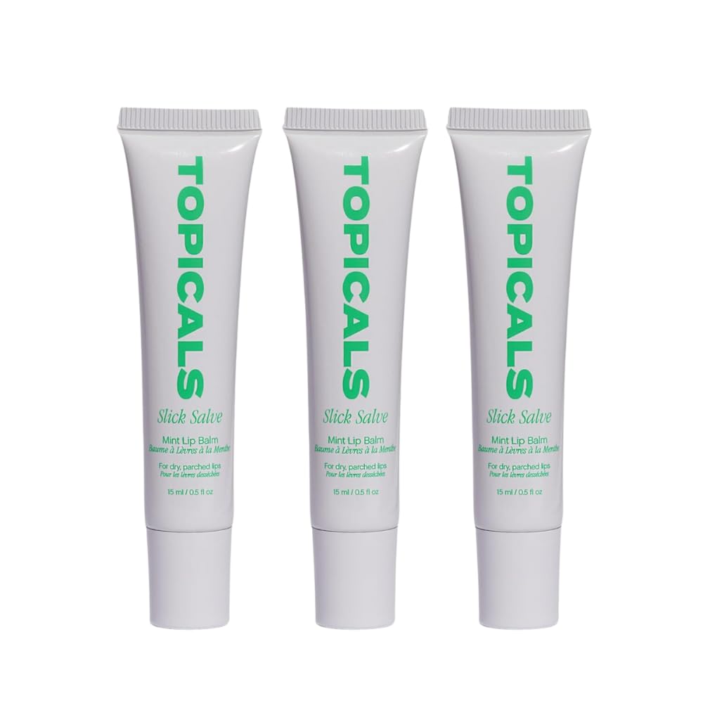 Topicals Slick Salve Mint front packaging showing glossy mint balm and benefits
