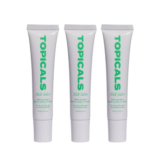 Topicals Slick Salve Mint front packaging showing glossy mint balm and benefits