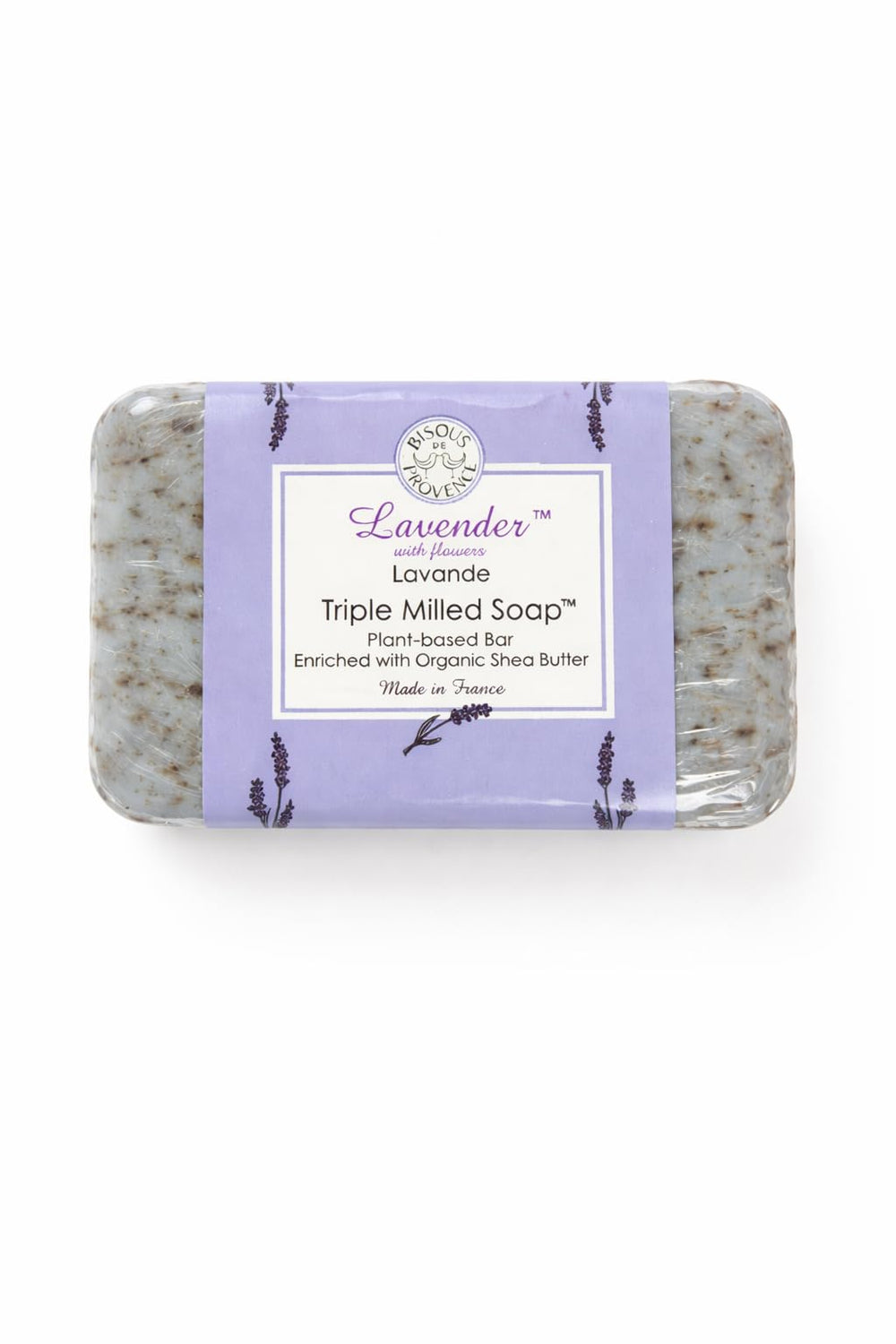 TOPIST Bisous De Provence front packaging showing lavender-scented bar and elegant label for gift appeal