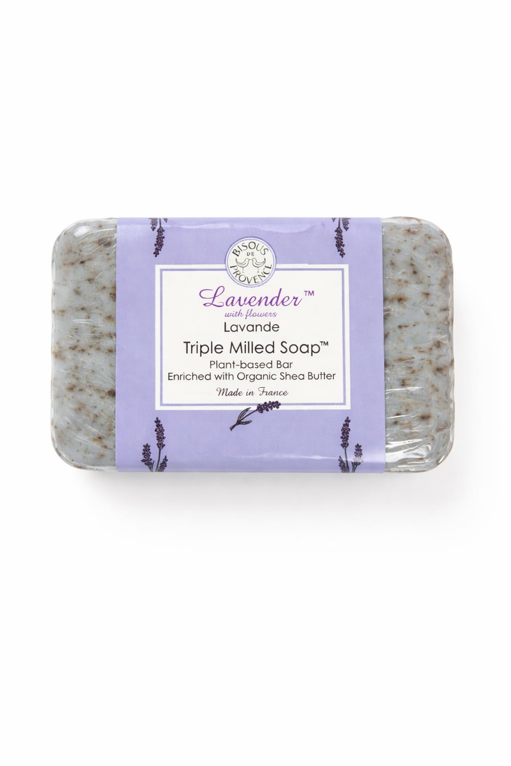 TOPIST Bisous De Provence front packaging showing lavender-scented bar and elegant label for gift appeal