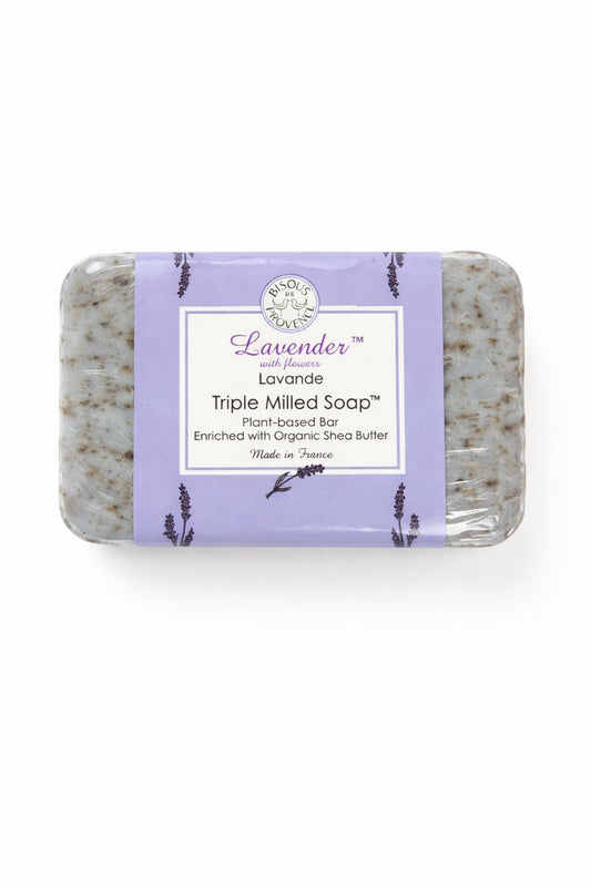 TOPIST Bisous De Provence front packaging showing lavender-scented bar and elegant label for gift appeal