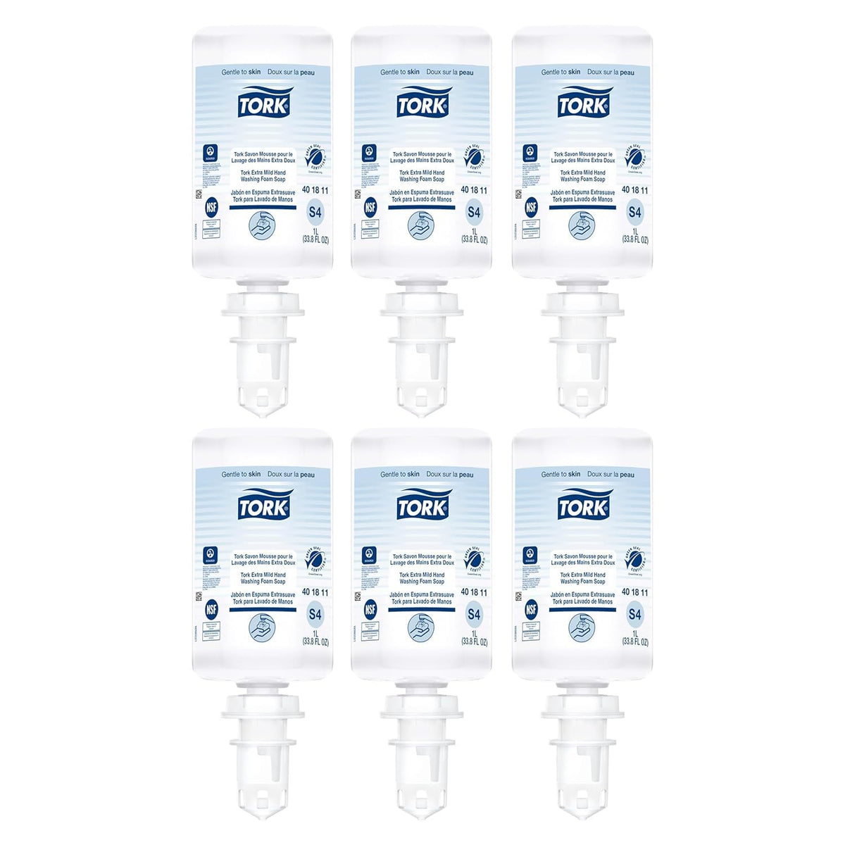 Tork front packaging showing product name and gentle soap benefits