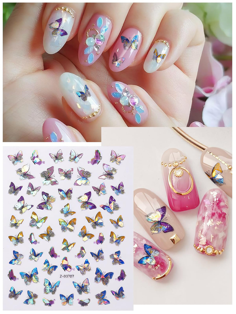 TOROKOM 3D sticker edge detail showing texture for realistic butterfly effect and durability
